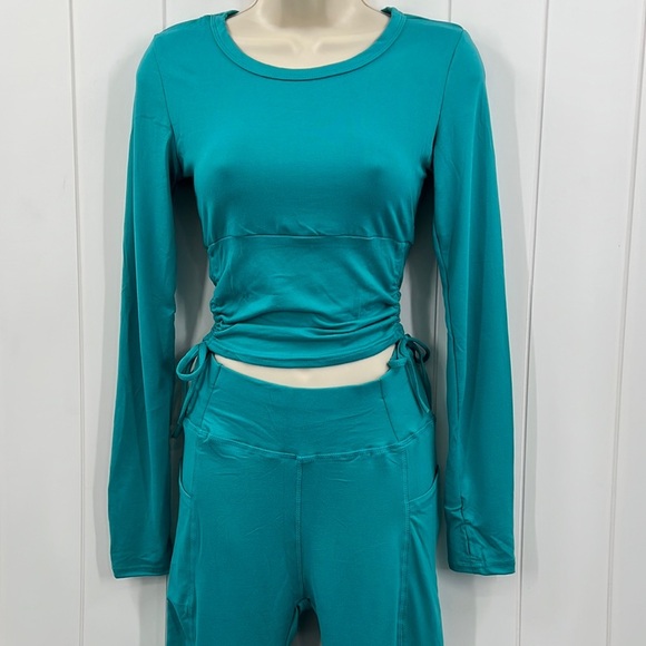 🆕Lydaa Turquoise Yoga Set Super Soft Milk Silk Fabric S/M & L/XL Sets Available - Picture 6 of 11